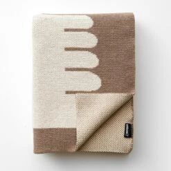 Dove Natural Knit Throw Blanket