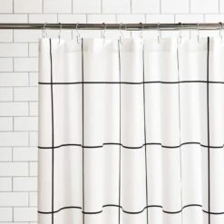 Grid Black Shower Curtain -Furniture Store 100109 gallery 2