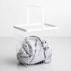 Tower White Large Floor Basket 13 Tower White Large Floor Basket -Furniture Store 100272 4