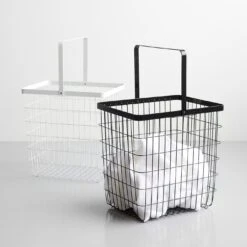 Tower White Large Floor Basket 15 Tower White Large Floor Basket -Furniture Store 100272 a203084cb