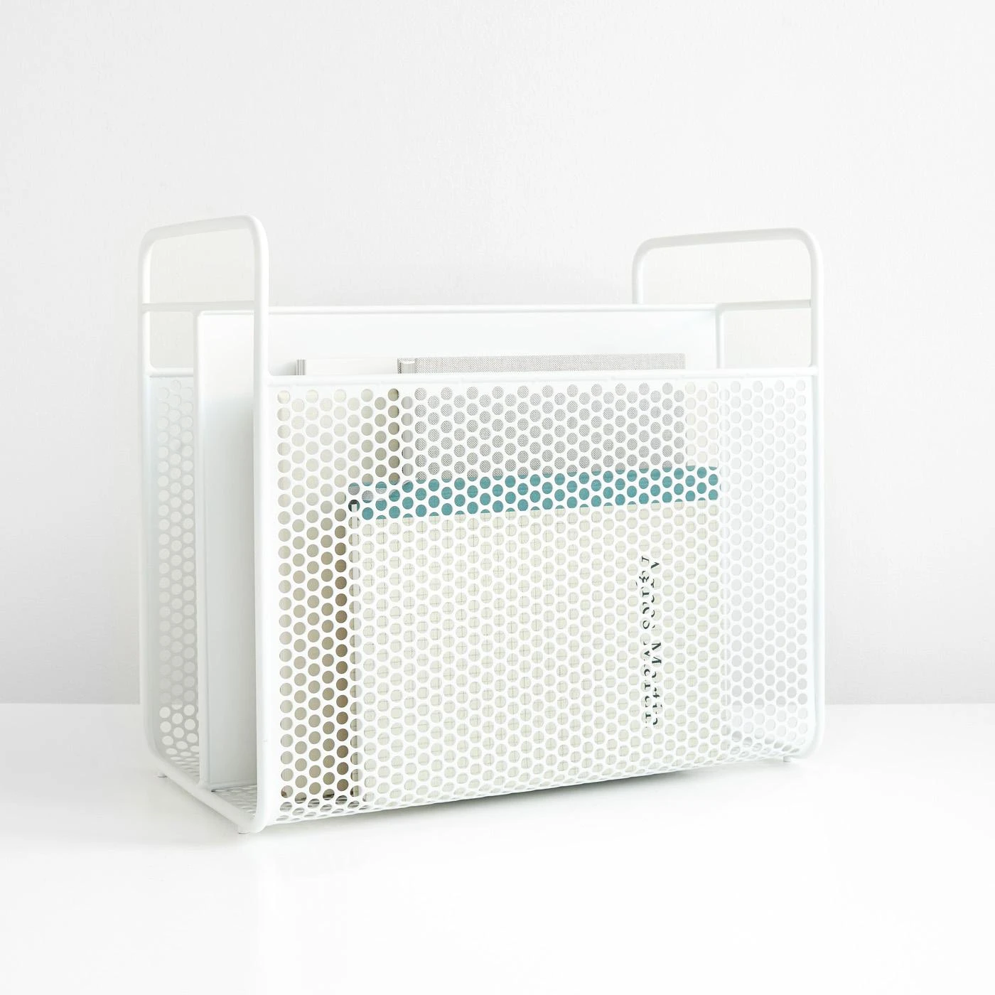 Analog White Magazine Rack 3 Analog White Magazine Rack