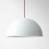 Dome White Large Pendant Lamp With Red Cord -Furniture Store 100571 main