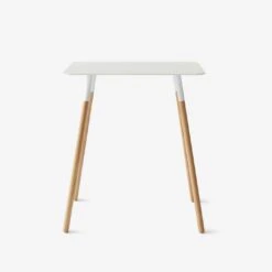 Quad White Rectangular Side Table