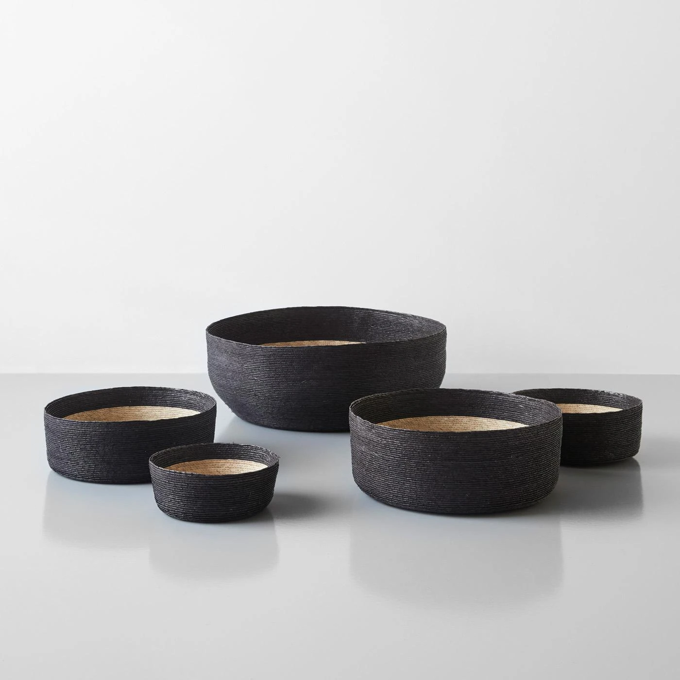 Black Band Round Basket Set Of 4 9 Black Band Round Basket Set Of 4 - Image 7