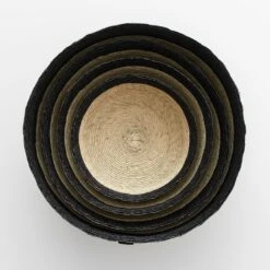 Black Band Round Basket 8" 15 Black Band Round Basket 8" -Furniture Store 100615 100616 100617 100618 gallery 2 100619 gallery 1