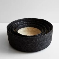 Black Band Round Basket 10" 14 Black Band Round Basket 10" -Furniture Store 100619 main 100164 100615 100616 100617 100618 gallery 2 1