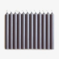 Zinc Taper Candles Set Of 12