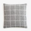 Grid Gray Knit Throw Pillow Cover 18" X 18" 2 Grid Gray Knit Throw Pillow Cover 18" X 18" -Furniture Store 100790 main 1