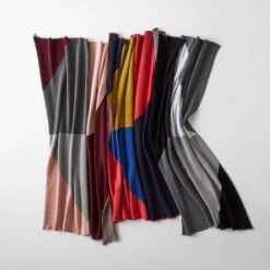 Turin Burgundy Knit Throw Blanket -Furniture Store 101019 100792 101124 gallery or social option 1