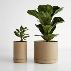 Hasami Natural Large Planter And Saucer Set -Furniture Store 101119 101120 gallery 2