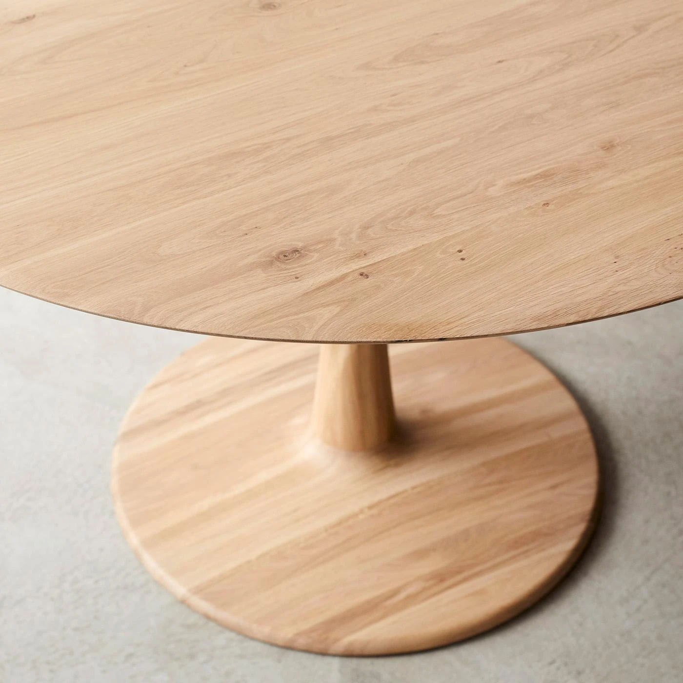 Torsion Oak Round Dining Table 50" 4 Torsion Oak Round Dining Table 50" - Image 2