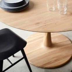 Torsion Oak Round Dining Table 50" 17 Torsion Oak Round Dining Table 50" -Furniture Store 101135 gallery option