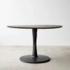Torsion Black Round Dining Table 50"