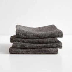Herringbone Linen Teatowel -Furniture Store 101192 stack of 4 gallery option