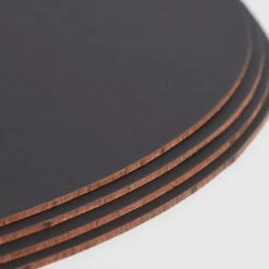 Dot Charcoal Round Leather Placemat -Furniture Store 101208 gallery 1