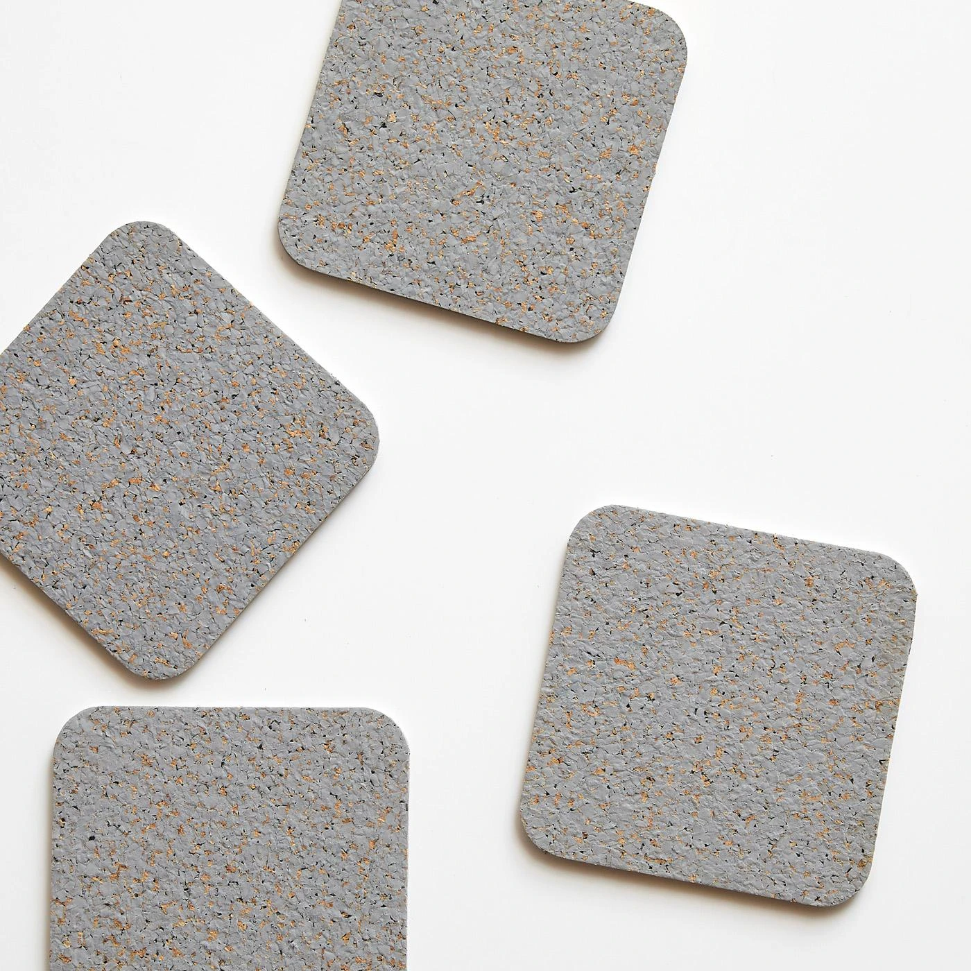 Cork Gray Coasters Set Of 4 5 Cork Gray Coasters Set Of 4 - Image 3