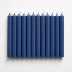 Indigo Taper Candles Set Of 12