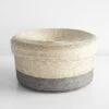 Gray Band Storage Basket With Lid 13" -Furniture Store 101352 main 1