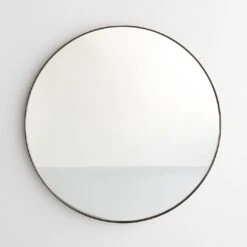 Black Round Wall Mirror 30"
