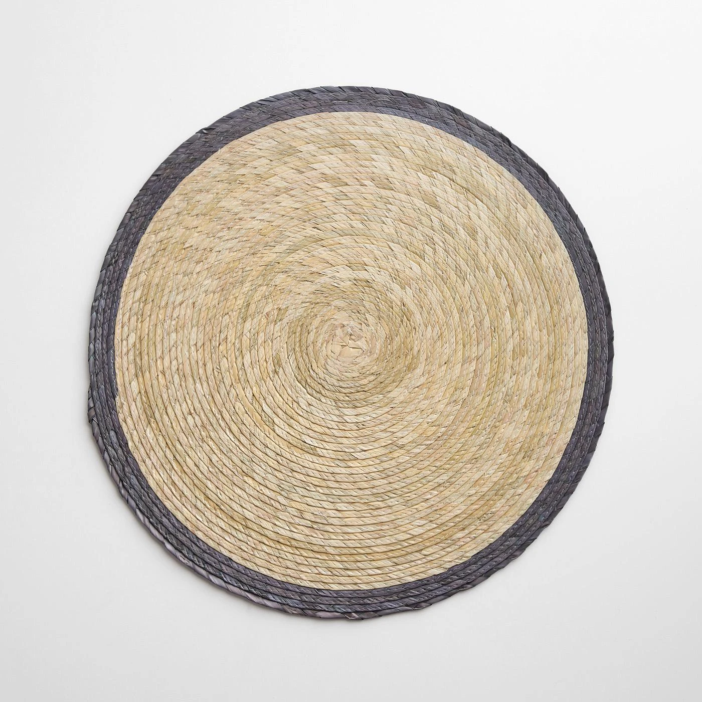 Gray Band Round Placemat 3 Gray Band Round Placemat