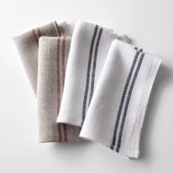 Linen Natural And Red Stripe Napkin 14 Linen Natural And Red Stripe Napkin -Furniture Store 101414 101415 gallery option 2 1