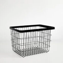 Tower Black Medium Floor Basket