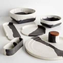 Slab Black And White Platter -Furniture Store 101515 101516 101517 101518 102052 102053 102054 1 2
