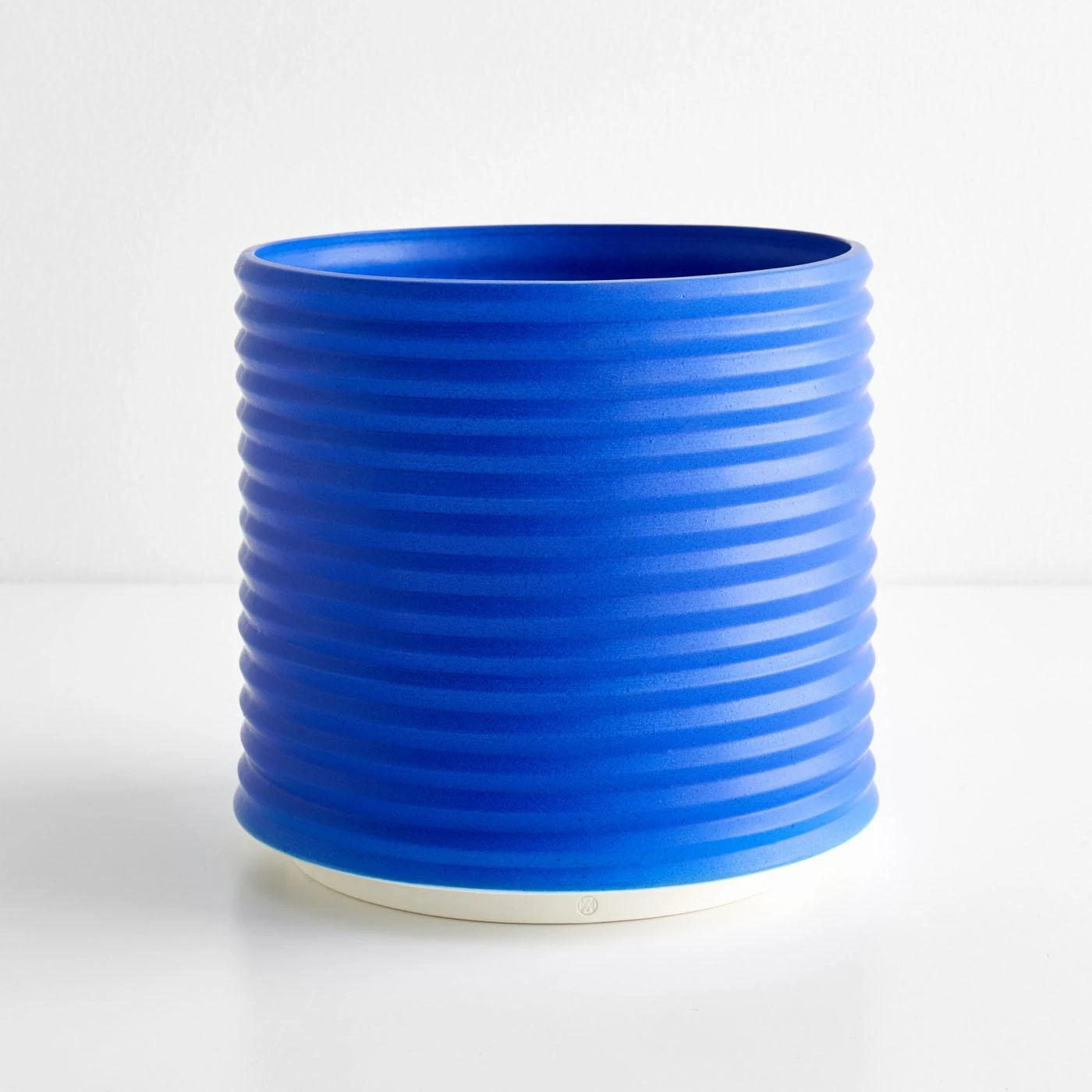 Oblique Electric Blue Planter 3 Oblique Electric Blue Planter