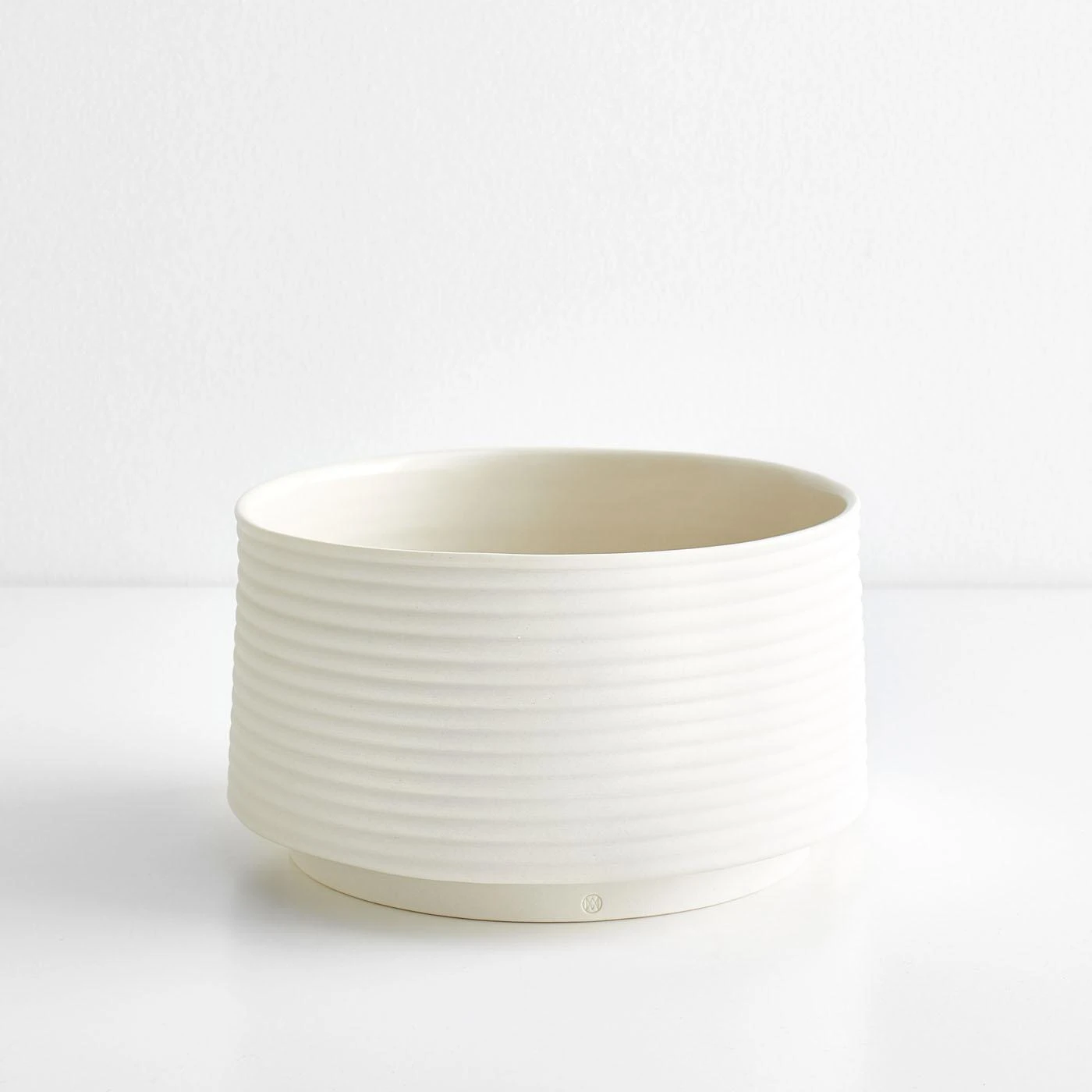 Ribbed White Planter 4 Ribbed White Planter - Image 2