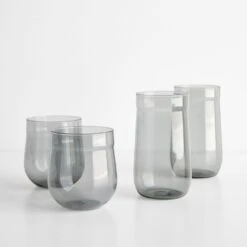 Angle Bell Smoke Double Old Fashioned Glasses Set Of 2 15 Angle Bell Smoke Double Old Fashioned Glasses Set Of 2 -Furniture Store 101534 101535 gallery option