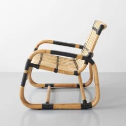 Curve Natural And Black Lounge Chair -Furniture Store 101543 gallery 2