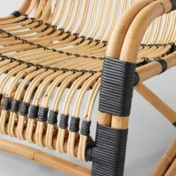 Curve Natural And Black Lounge Chair -Furniture Store 101543 gallery option