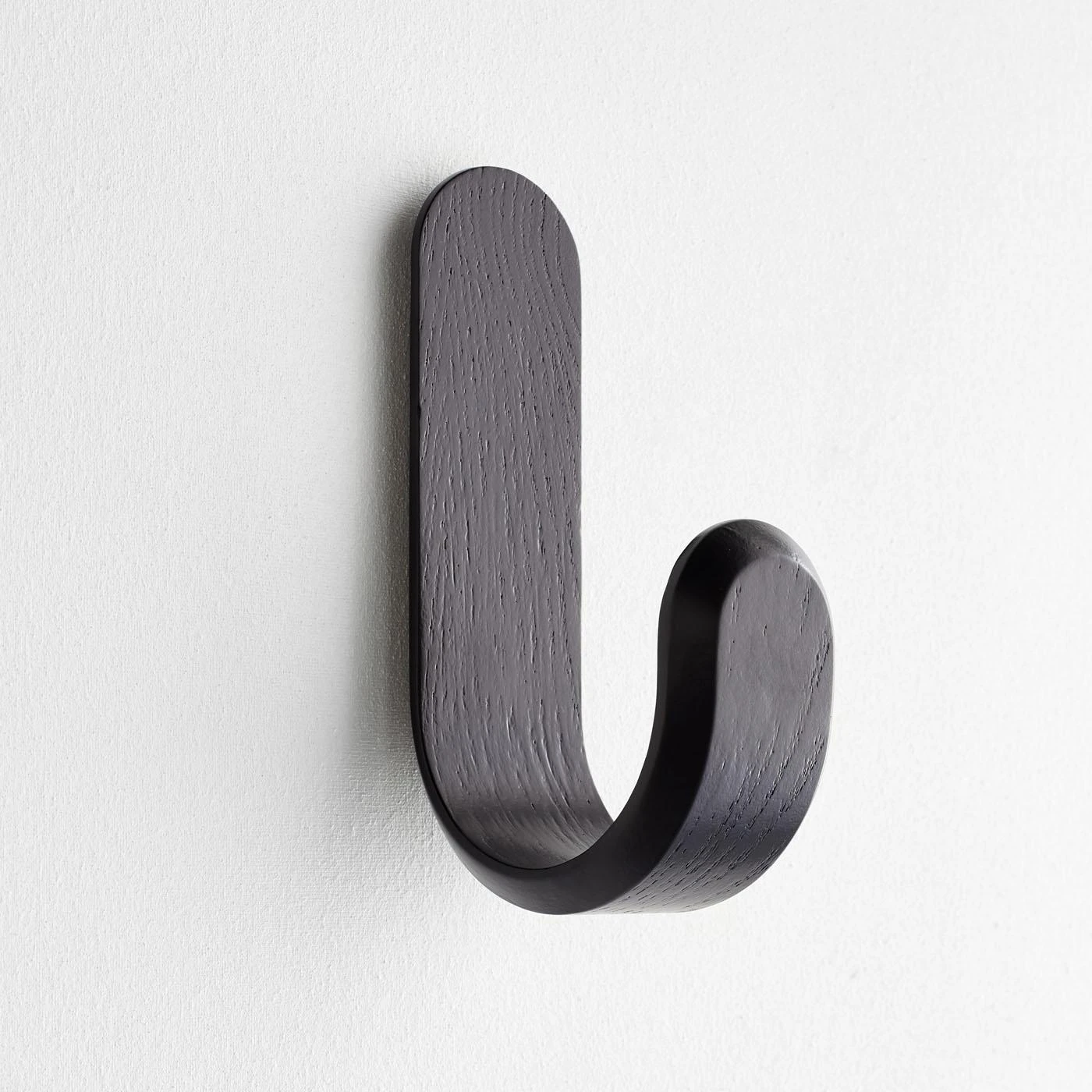 Curve Black Wall Hook 3 Curve Black Wall Hook