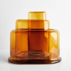 Layers Amber Wide Vase 9 Layers Amber Wide Vase -Furniture Store 101552 101553 101554 gallery option
