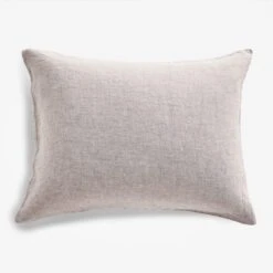 Burgundy Chambray Linen Pillowcase Set