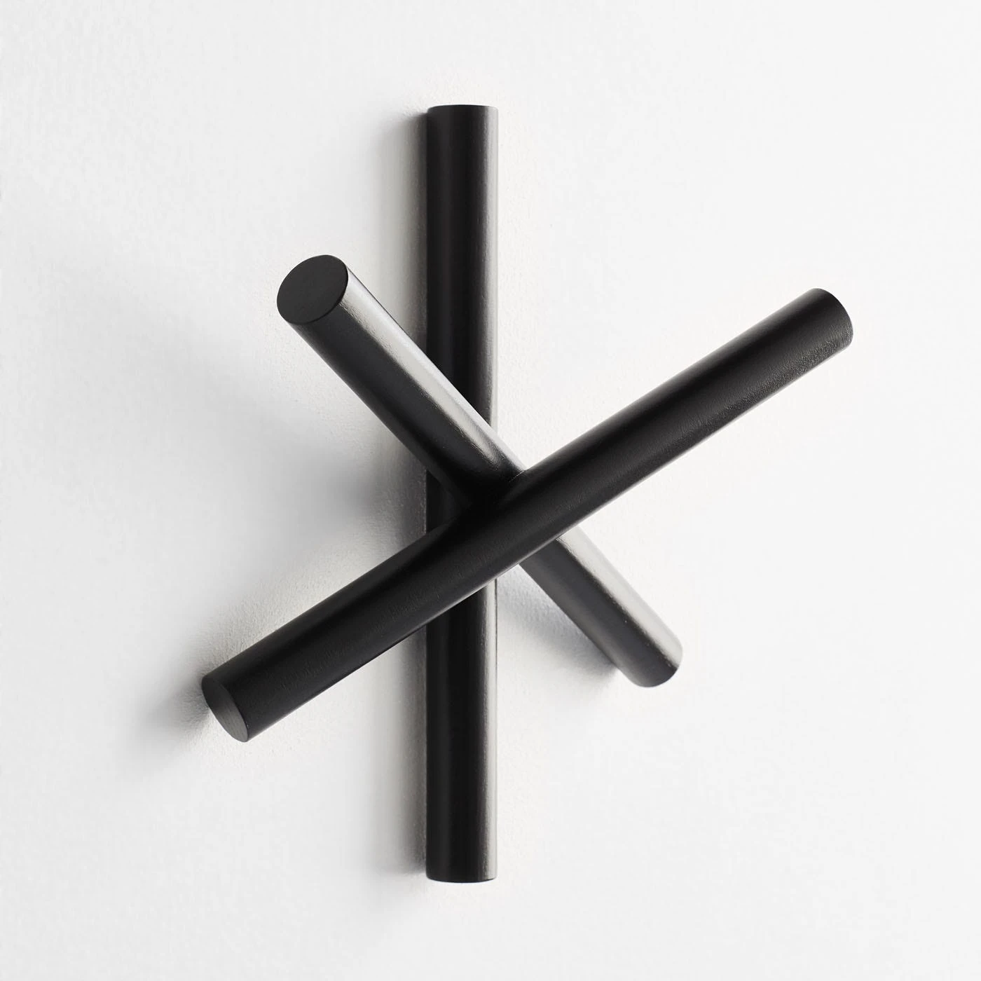 Logs Black Coat Hanger 3 Logs Black Coat Hanger