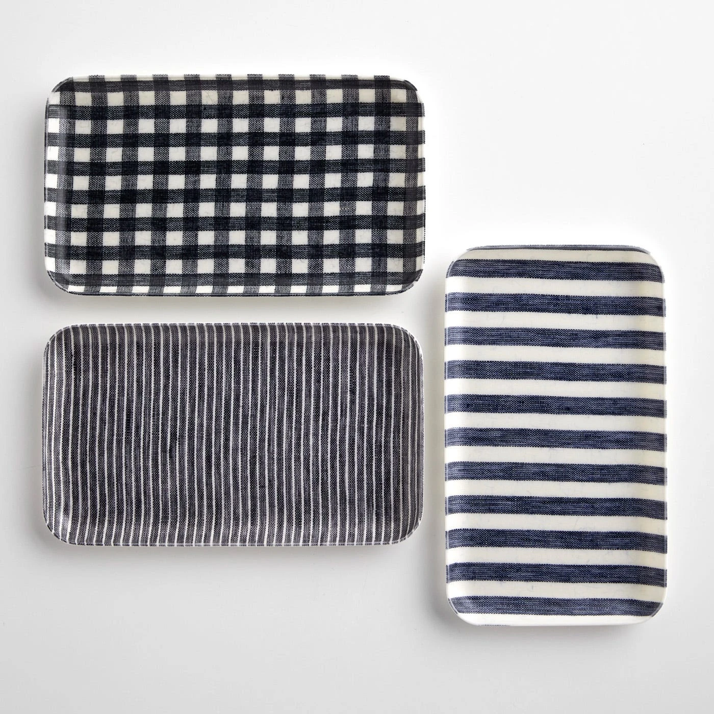 Bengal Blue Stripe Small Linen Coated Tray 5 Bengal Blue Stripe Small Linen Coated Tray - Image 3