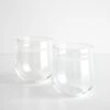 Angle Bell Clear Double Old Fashioned Glasses Set Of 2 -Furniture Store 101831 main
