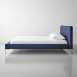 Wells Linen Navy Bed -Furniture Store 101841 101839 gallery 3