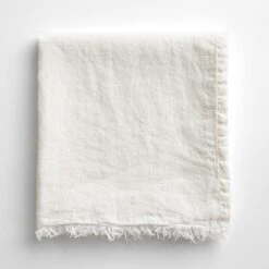 Linen Ivory Throw Blanket -Furniture Store 101913 gallery 1