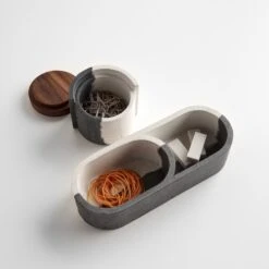 Wrap Black And White Large Vessel 3.75" -Furniture Store 102054 101515 gallery option 1