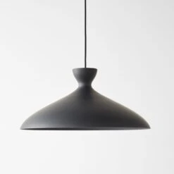 Pretty Wide Black Pendant Lamp