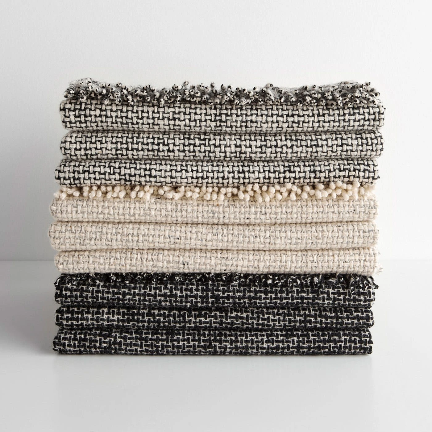 Mended Tweed Monochrome IV Throw Blanket 7 Mended Tweed Monochrome IV Throw Blanket - Image 5