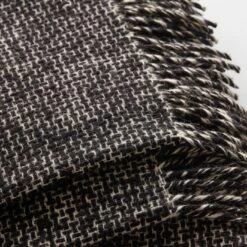 Mended Tweed Monochrome V Throw Blanket -Furniture Store 102117 detail