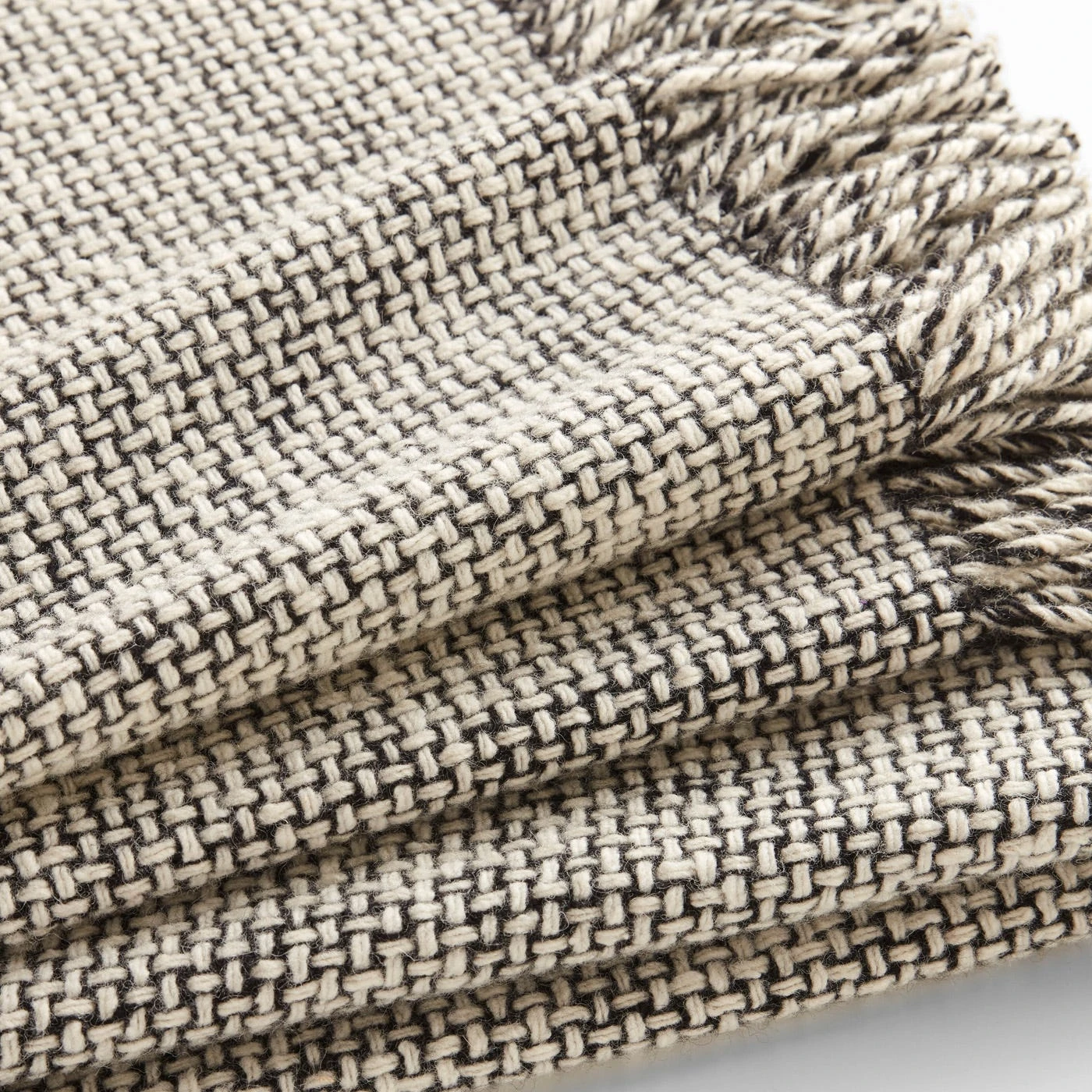 Mended Tweed Monochrome IV Throw Blanket 5 Mended Tweed Monochrome IV Throw Blanket - Image 3
