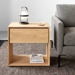 Nordic Oak Tall Side Table -Furniture Store 102128 gallery