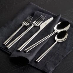 Rondo Chrome 5pc Flatware Set 25 Rondo Chrome 5pc Flatware Set -Furniture Store 102133 1