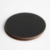 Dot Black Round Leather Coasters Set Of 4 2 Dot Black Round Leather Coasters Set Of 4 -Furniture Store 102147 1