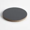 Dot Charcoal Round Leather Coasters Set Of 4 1 Dot Charcoal Round Leather Coasters Set Of 4 -Furniture Store 102149 main