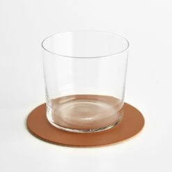 Dot Cognac Round Leather Coasters Set Of 4 12 Dot Cognac Round Leather Coasters Set Of 4 -Furniture Store 102151 101843 gallery 1 1